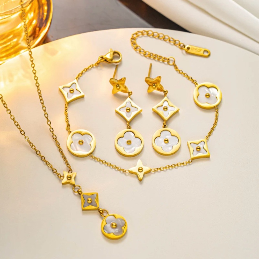 Moderate Minimalist Luxury Round Geometric Jewelry Set - Picture 3 of 6